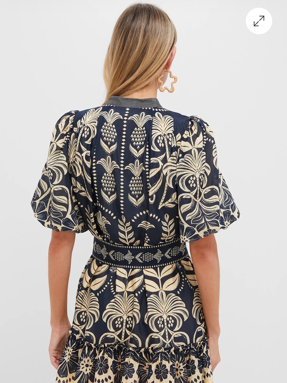 Farm Rio Navy Ainika Tropical Splendor Mini Dress - Picture 5 of 11